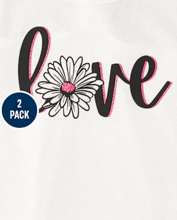 Girls Graphic Knot Back Tank Top 2-Pack