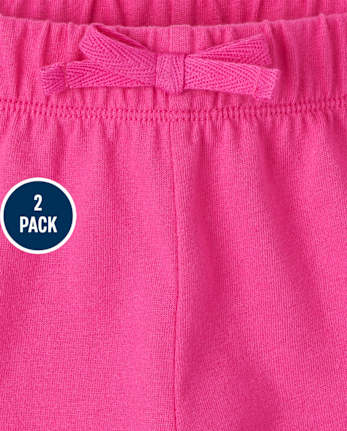 Pack de 2 pantalones cortos estampados para niñas