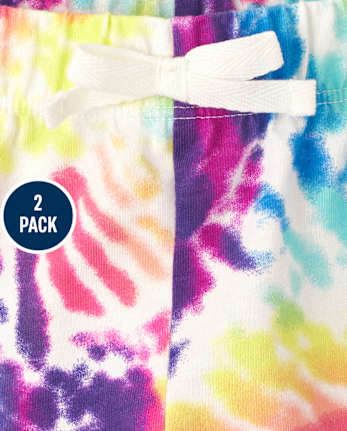 Pack de 2 pantalones cortos estampados para niñas