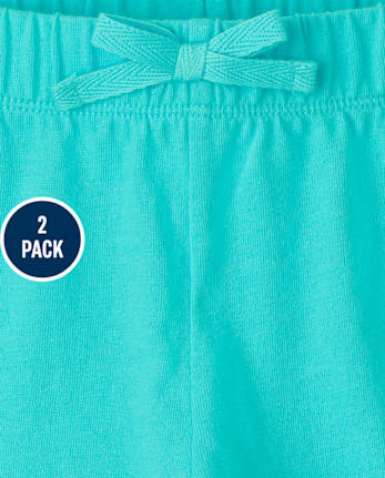 Girls Print Shorts 2-Pack