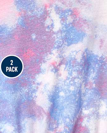 Paquete de 2 mamelucos estampados para niñas