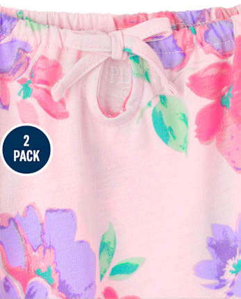 Lot de 2 hauts imprimés à épaules dénudées pour fille