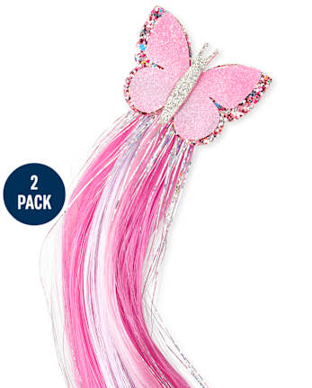 Girls Butterfly Faux Hair Clip 2-Pack