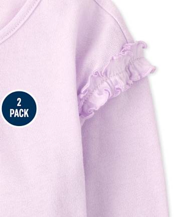 Toddler Girls Dino Heart Tie Front Top 2-Pack