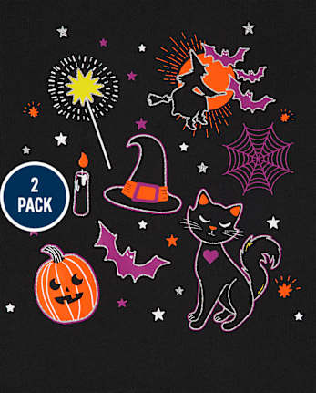 Toddler Girls Halloween High Low Top 2-Pack