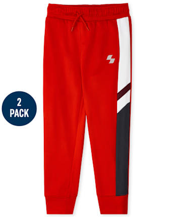 Lot de 2 pantalons de jogging Performance à blocs de couleurs pour garçons