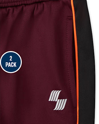 Boys Side Stripe Performance Jogger Pants 2-Pack
