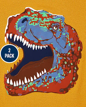 Boys Dino Snug Fit Cotton Pajamas 2-Pack