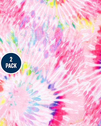 Paquete de 2 pijamas de mariposa con efecto tie-dye para niña