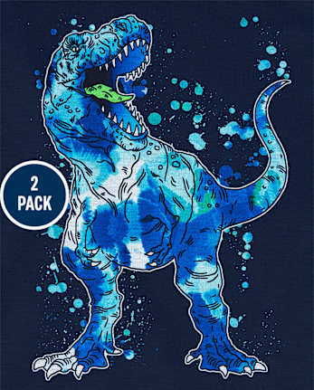 Boys Dino Shark Pajamas 2-Pack