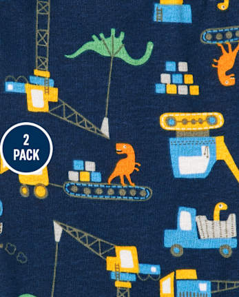 Lot de 2 pyjamas en coton coupe ajustée pour bébés et tout-petits garçons