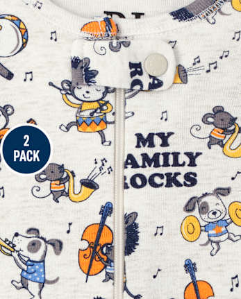 Baby And Toddler Animal Snug Fit Cotton One Piece Pajamas 2-Pack