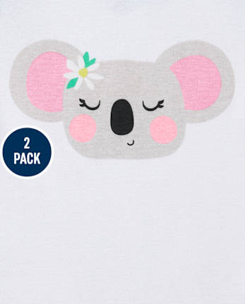 Lot de 2 pyjamas en coton coupe ajustée Koala licorne pour bébé et toute-petite fille