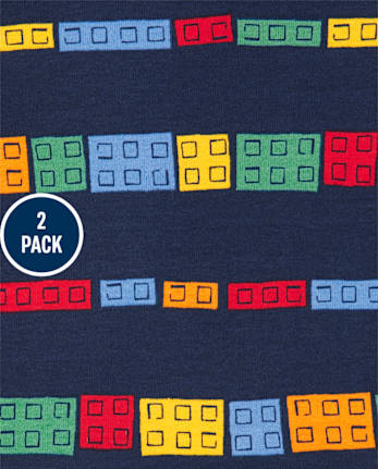 Baby And Toddler Toy Blocks Snug Fit Cotton Pajamas 3-Pack