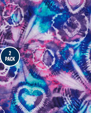 Girls Peace Tie Dye Nightgown 2-Pack
