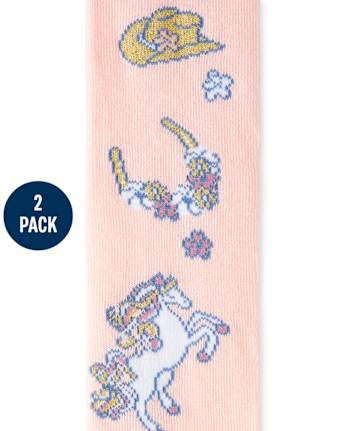 Toddler Girls Horse Tights 3-Pack