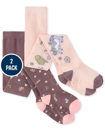 Toddler Girls Horse Tights 3-Pack