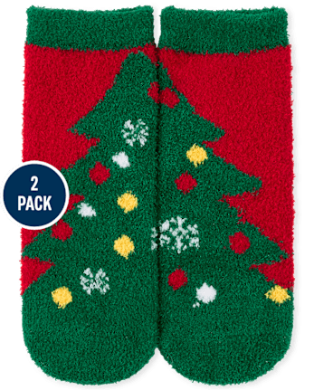 Lot de 2 paires de chaussettes unisexes assorties pour tout-petits
