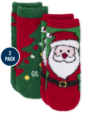 Unisex Toddler Matching Family Santa Cozy Socks 2-Pack
