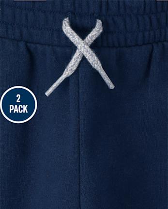 Toddler Boys Side Stripe Fleece Jogger Pants 2-Pack