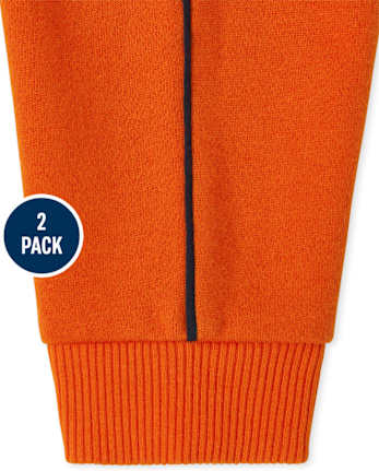 Toddler Boys Side Stripe Fleece Jogger Pants 2-Pack