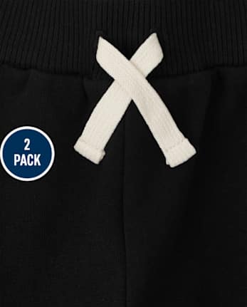 Baby And Toddler Boys Construction Fleece Jogger Pants 2-Pack