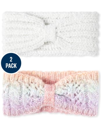Girls Rainbow Knot Headwrap 2-Pack