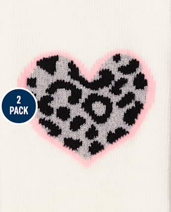 Toddler Girls Heart Tights 2-Pack