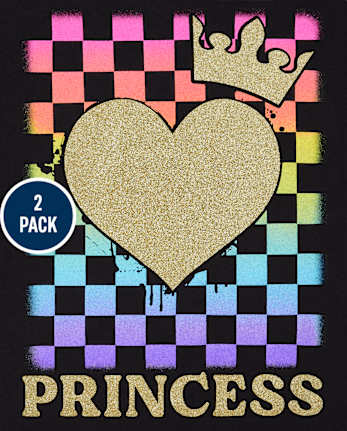 Girls Princess Graphic Tee 2-Pack
