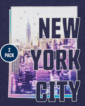 Girls City Graphic Tee 2-Pack