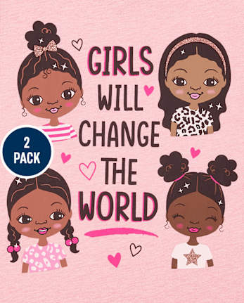 Lot de 2 t-shirts graphiques pour bébé et toute-petite fille