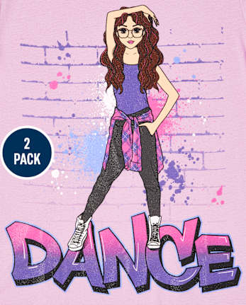 Girls Dance Graphic Tee 2-Pack