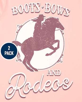 Girls Horse Graphic Tee 2-Pack