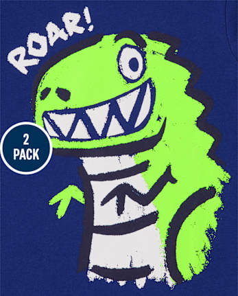 Toddler Boys Dino Graphic Tee 2-Pack