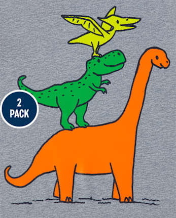 Toddler Boys Dino Graphic Tee 2-Pack