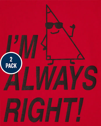 Paquete de 2 camisetas con gráfico Genius para niños