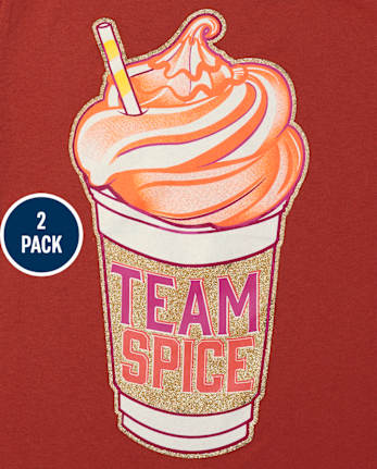 Girls Pumpkin Spice Graphic Tee 2-Pack
