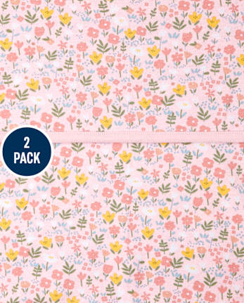 Baby Girls Floral Swaddle Blanket 2-Pack