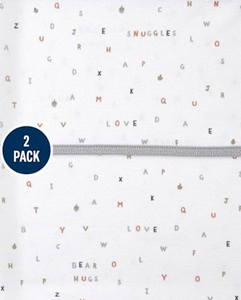 Baby Alphabet Swaddle Blanket 2-Pack