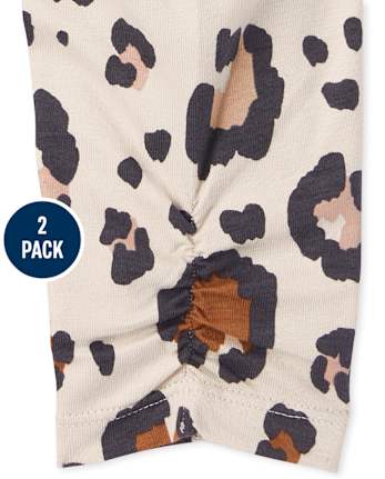 Baby Girls Leopard Tutu Leggings 2-Pack