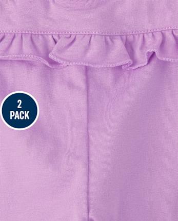 Baby Girls Floral Ruffle Pants 2-Pack
