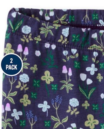 Baby Girls Floral Ruffle Pants 2-Pack