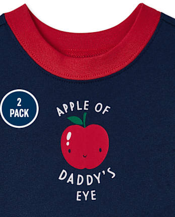 Baby Apple Romper 2-Pack