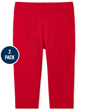 Baby Girls Apple Ruffle Pants 2-Pack