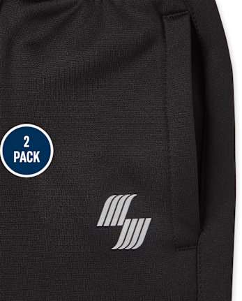 Boys Moisture Wicking Fleece Pants 2-Pack