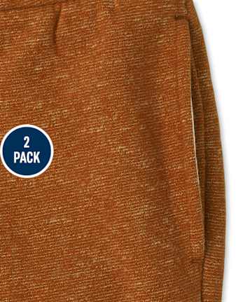 Pack de 2 pantalones jogger de vellón Marled para niños