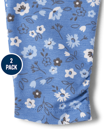 Baby Girls Floral Ruffle Pants 2-Pack