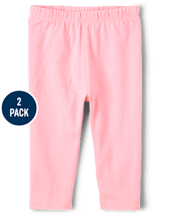 Baby Girls Leopard Ruffle Pants 2-Pack