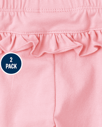 Lot de 2 pantalons à volants léopard pour bébé fille