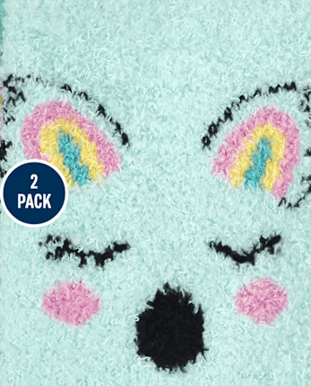 Toddler Girls Koala Cozy Socks 2-Pack